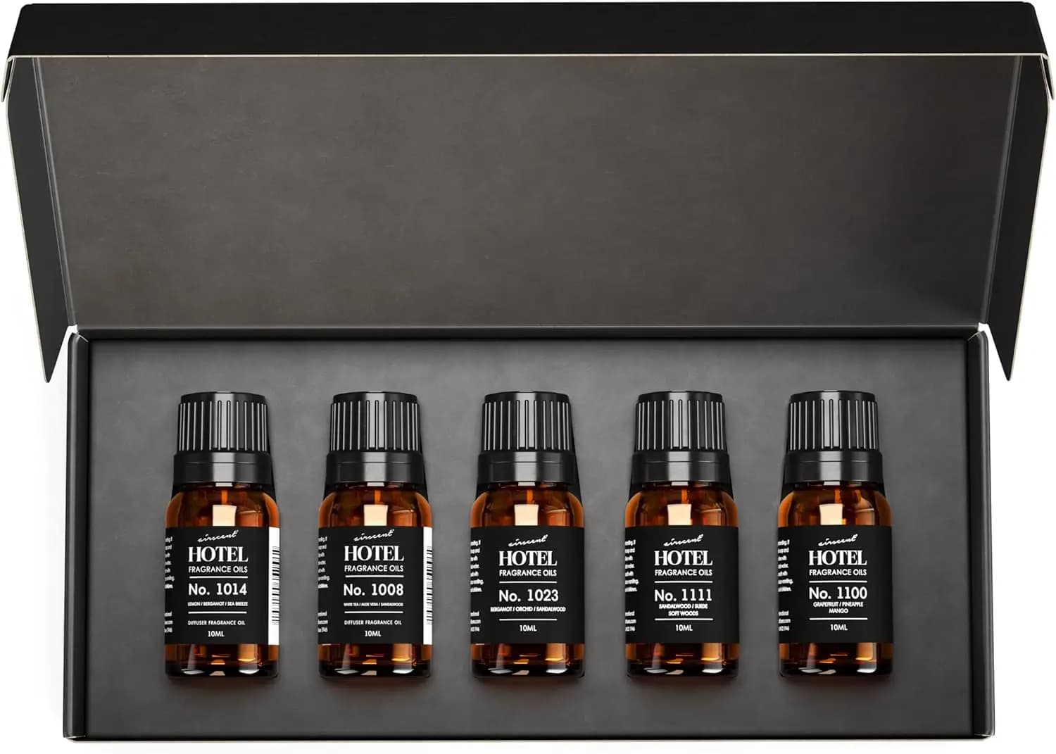 Set Gift of Oils for Diffusers of Luxury Fragrances for Hotel - 10 mL Assorted Package for Aromatherapy and Home Furniture