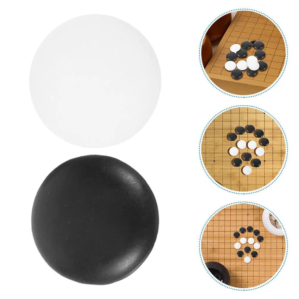 360Pcs Resin Go Game Pieces Longlasting Chess Stones for Home School Use Competitive Play Teaching Board Game Sets Replacement