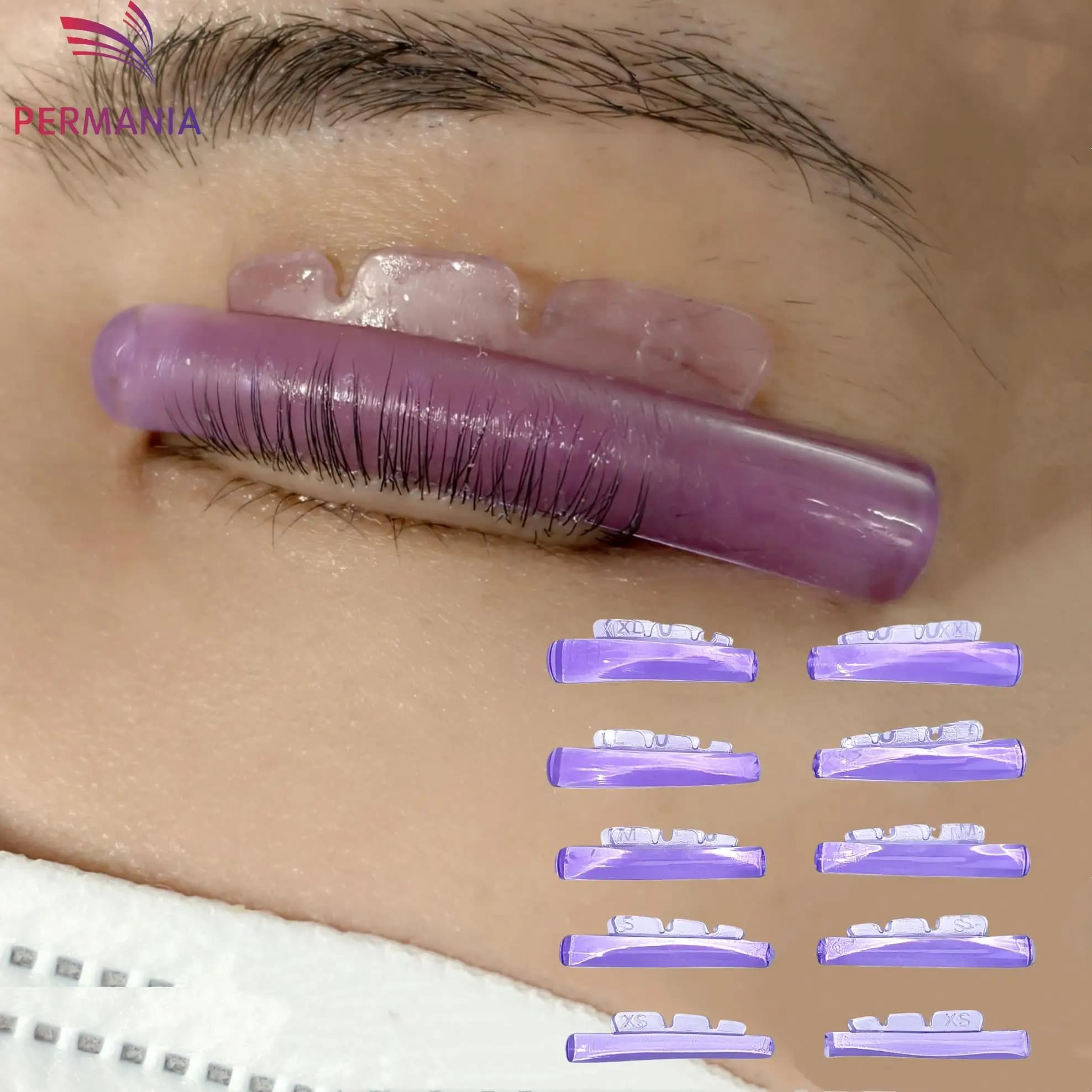 PERMANIA 5 Paia Estensione Ciglia Cuscinetti In Silicone Conchiglia Corona Forma Lash Lift Perm Pad Autoadesiva Calamari Innesto Del Piede Ciglia