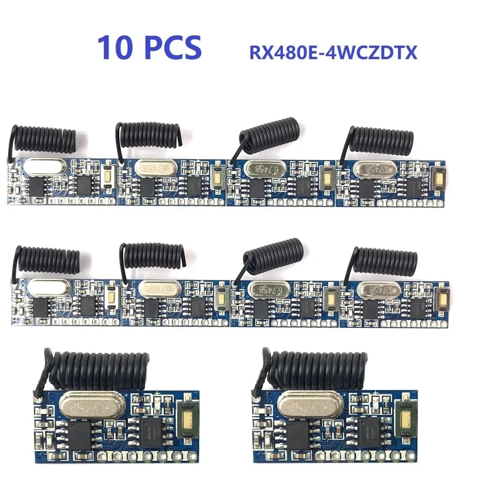 Modulo decodificatore codice di apprendimento ricevitore RF 433 MHz 433 Mhz Uscita wireless a 4 canali Telecomando fai da te Encodifica 1527 senza pin