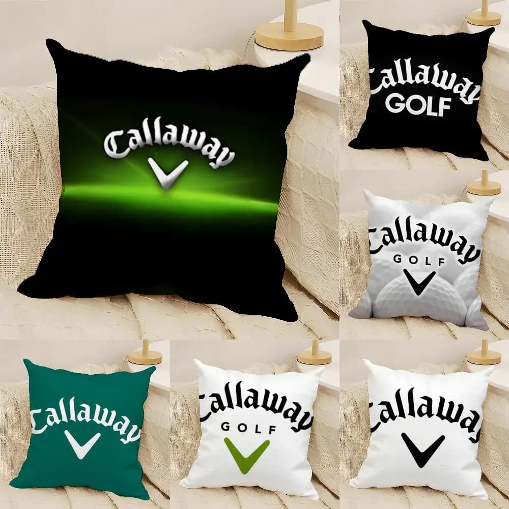 Fodera per cuscino Fashion Cool C-Callaway Golf in lino naturale con stampa fronte-retro per divano e decorazioni per la casa