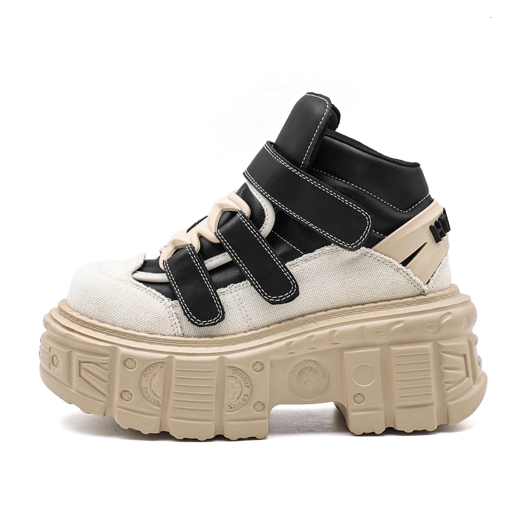 Gothic Ankle Rock Boots 2026 Women's Sneakers New Style punk Women's Shoes with Laces High Platform Shoes Woman Metal Decoration