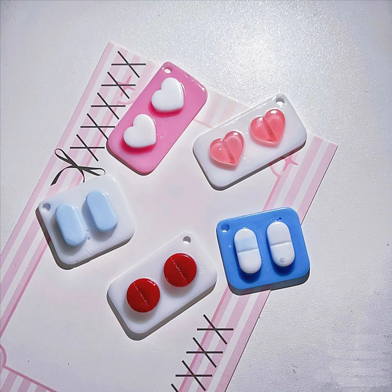 Stampo in resina epossidica siliconica fai-da-te cuore ovale rotondo punta da pillola a forma di stampo in silicone strumento di gioielli accessori per gioielli