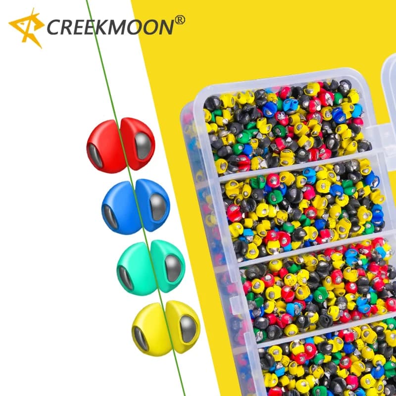 100PCS Apertura Rapida Piombo Da Pesca Piombo Mix Set G2-6B Rotondo Morso Pesi Mordere Clip Avvolgimento Colla Proteggere La Linea Piombini Affrontare