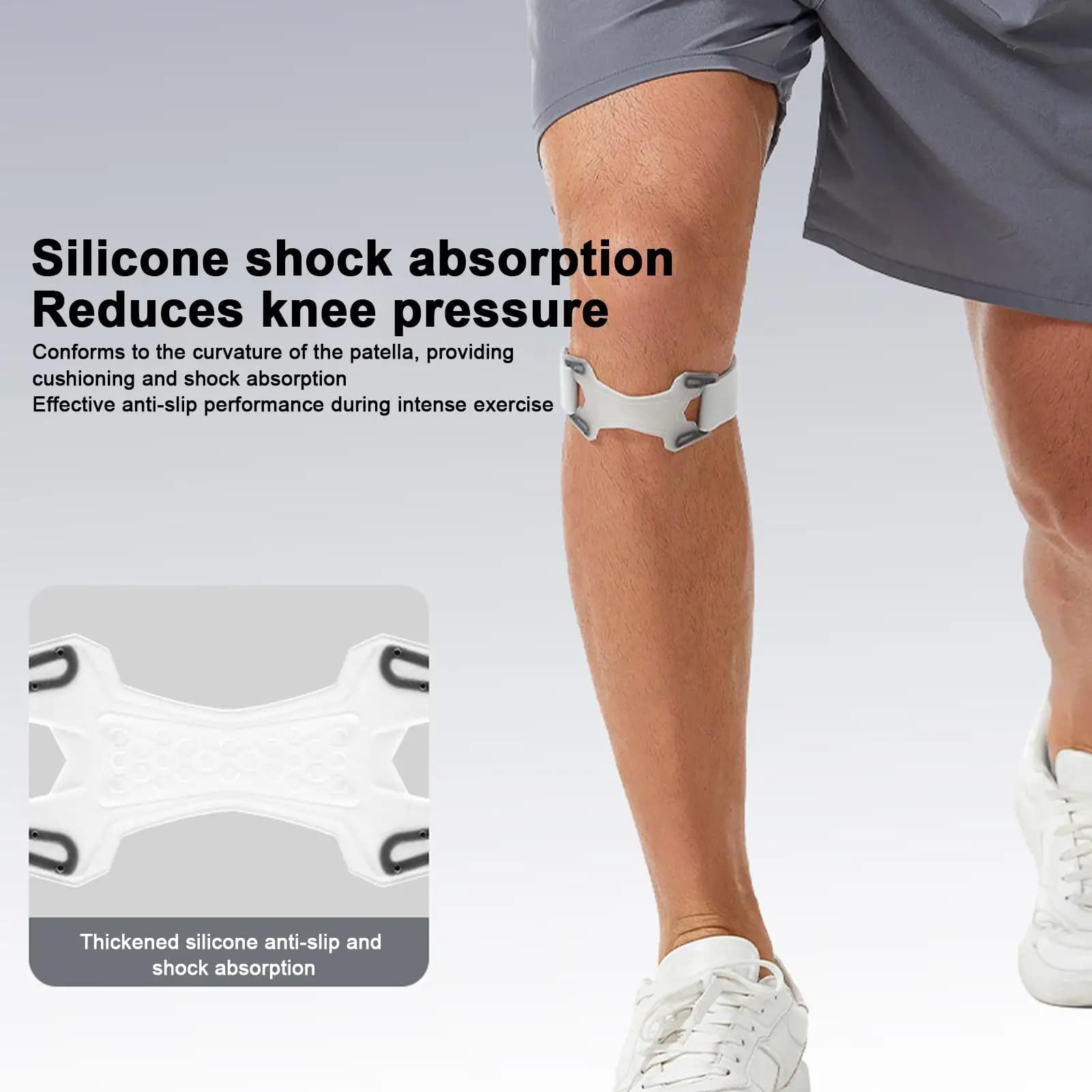 Fascia rotulea Stabilizzatore rotuleo regolabile Ginocchiera Fascia ammortizzante per uomini Donne Atleti Ciclismo Calcio Basket