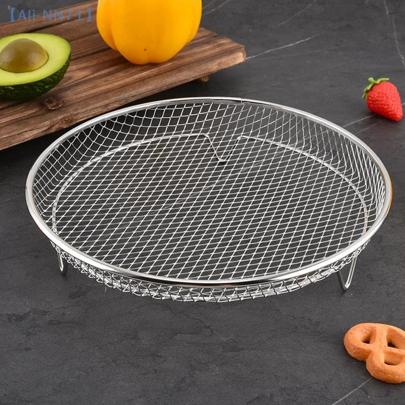 adNN71 ad Air Frying Machine Suitable for Air Fryers Baking Grid Stainless Steel Stackable Grid Kitchen Tools Cooking Multiple Foods