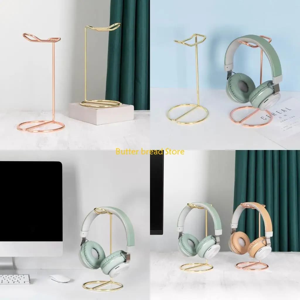 W89C Metal Gaming Headphone Stand Desktop Headset Hanger Base for All Headphones Size Desktop Game Earphone Accessories