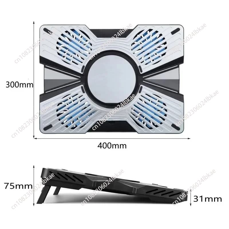 Tappetino per ventola con supporto per tablet di raffreddamento con base per chip a semiconduttore per dispositivo di raffreddamento per laptop in lega di alluminio