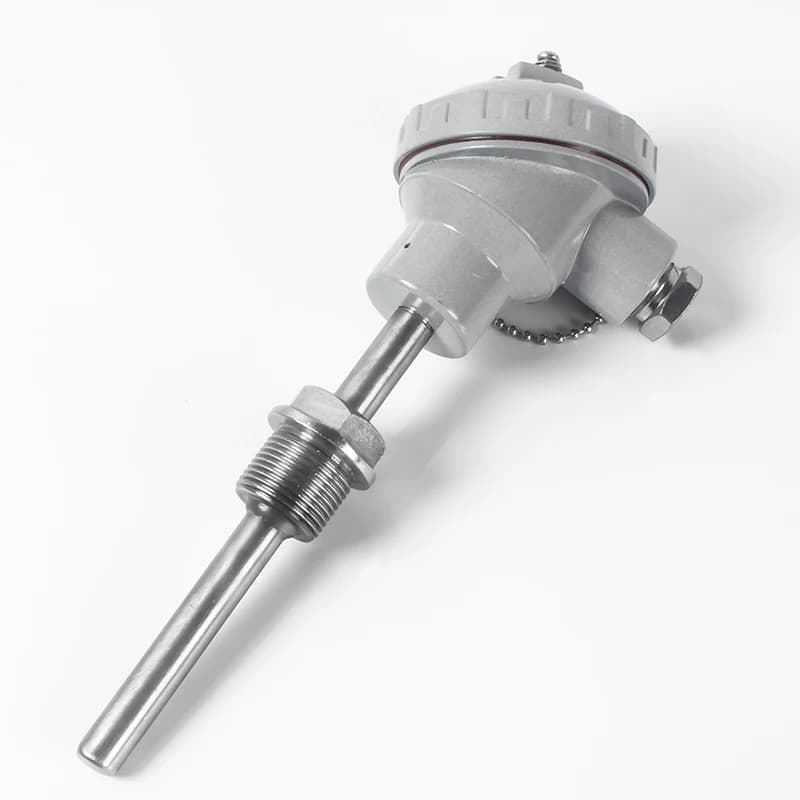Armored Temperature Sensor PT100 Type 100C 200C 400C 600C Temperature Transmitter 4-20mA G1/4 Thread Temperature Transducer