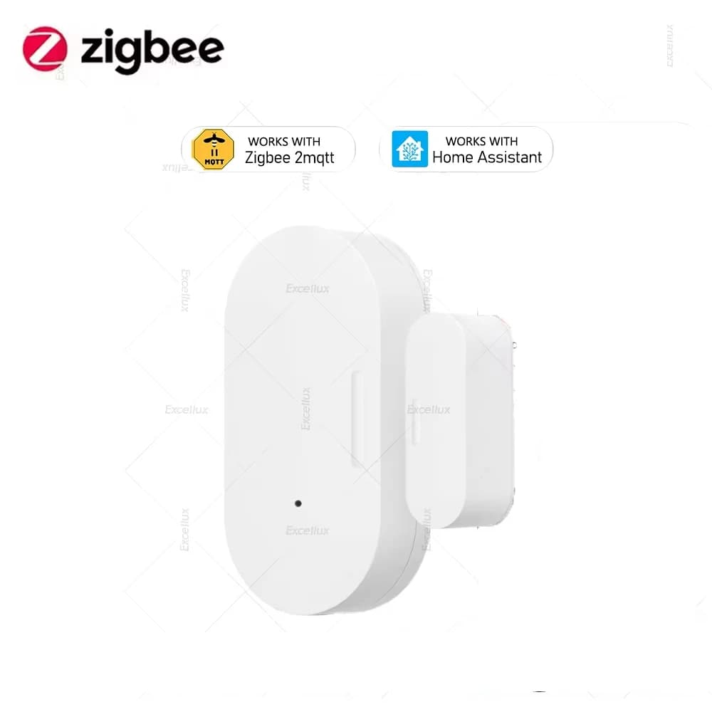 EWelink ZigBee Magnetic Sensor for Doors and Windows Alarm Detector for Wireless Doors Intelligent Home Security Works with Zigbee2MQTT Alexa ZHA