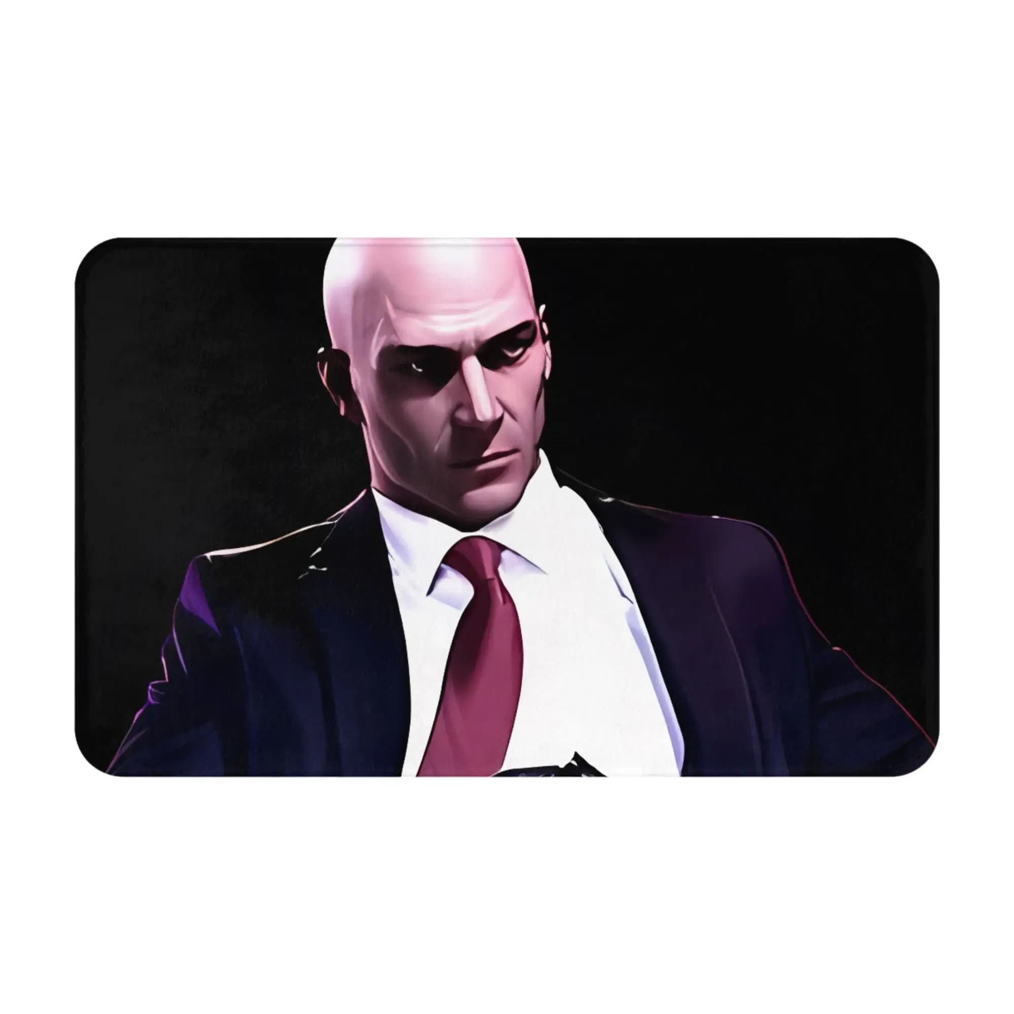 Poster 47 Agent Hitman, Decorazioni natalizie, Tappetino da bagno, Tappetino Hitman, Tappeto da soggiorno, Tappeto da balcone, Decorazioni per la casa