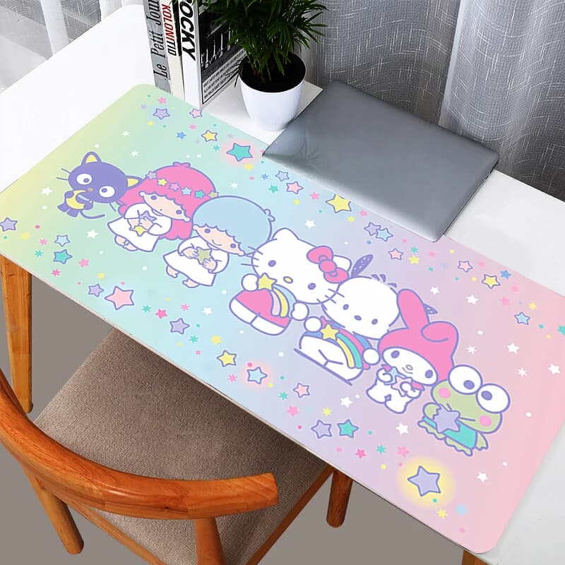 Tappetino per mouse My Melody 90x40cm in gomma, nuovo, anime, per PC, resistente, ideale per giocatori, tappetino per tastiera, tappetino per computer portatile