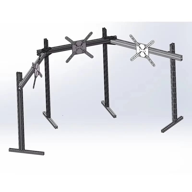 Supporto Stabile Personalizzato in Alluminio per Schermi Multipli, Staffa per TV Grande, Supporto per Triplo Schermo, Supporti per Monitor