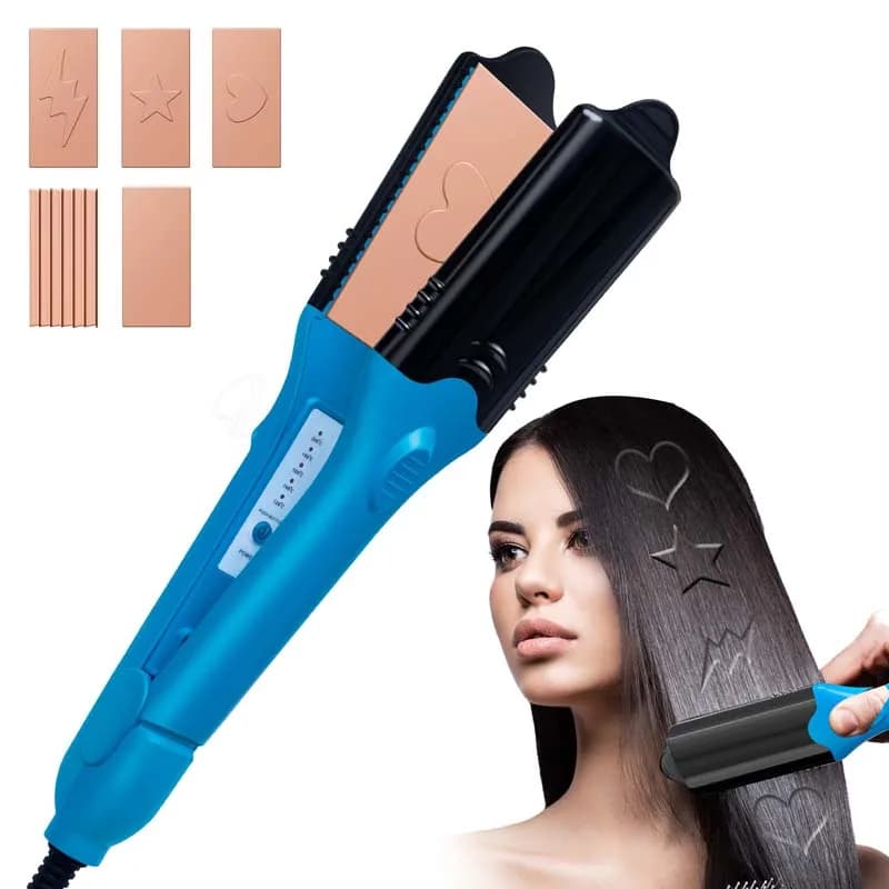 3D Hair Plate Star Heart Hair Clips Interchangeable Heat Plates Iron for Hair Printing