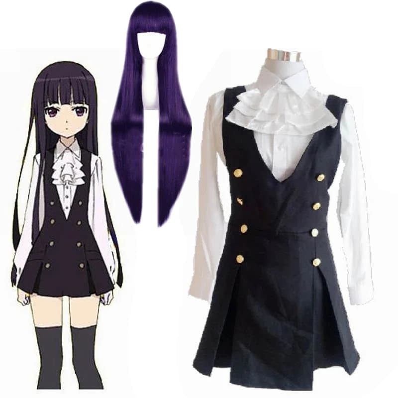 New Shirakiin Riricho Anime Inu x Boku SS Cosplay Cartoon Halloween Cos Woman Man Cosplay Costume Shirt skirt bow tie 2026