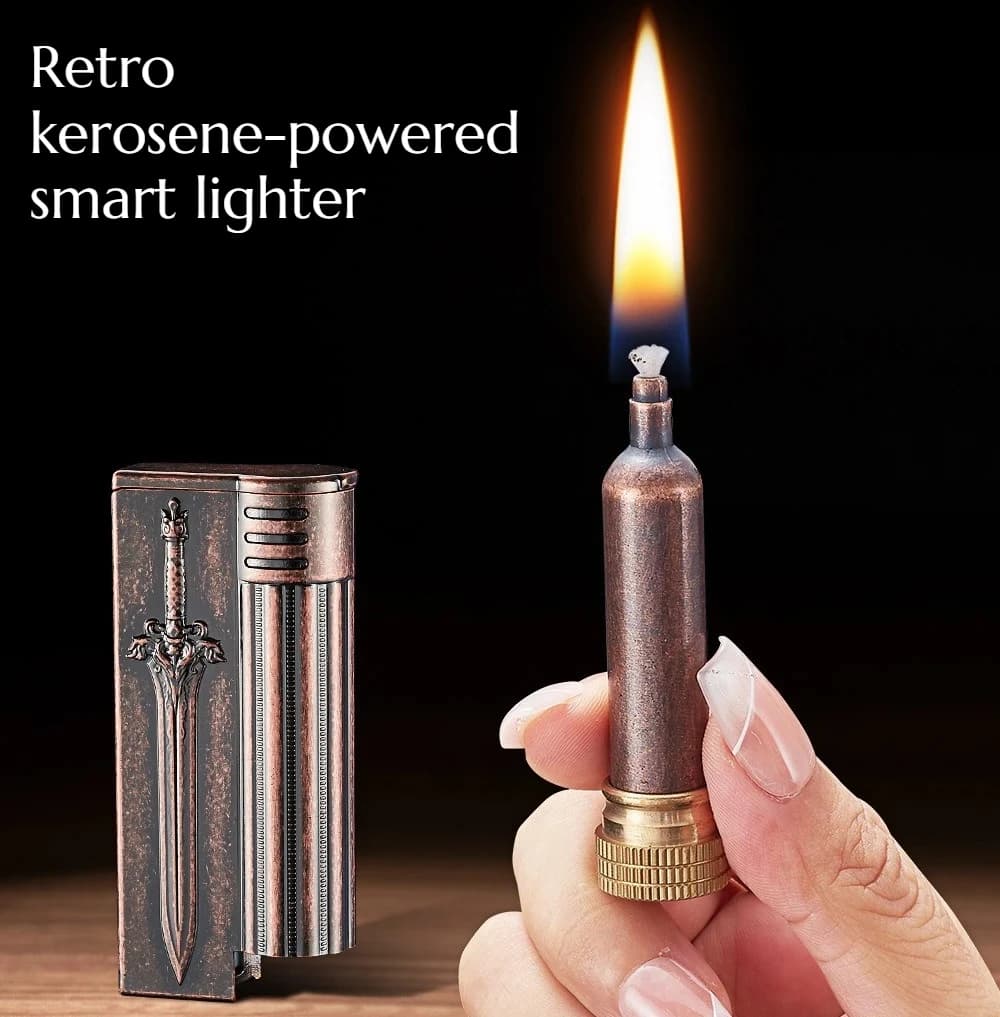 Intelligent Retro Classic Lighter with Multiple Ignition Methods Multiple Functions Cigarette Accessories Men's High-end Gifts