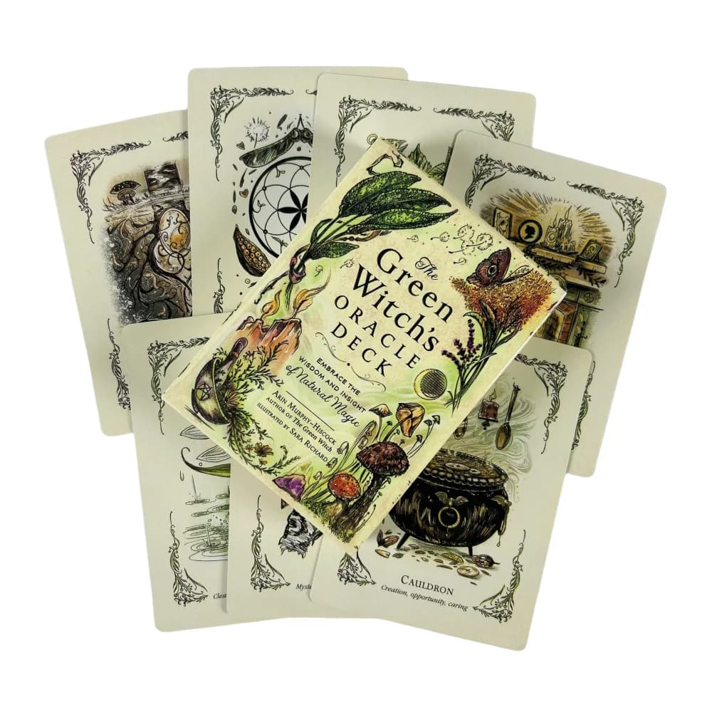 The Green Witch's Oracle Deck Cards A 50 English Visions Divination Edition Deck Borad Games Tarocchi per giochi di società