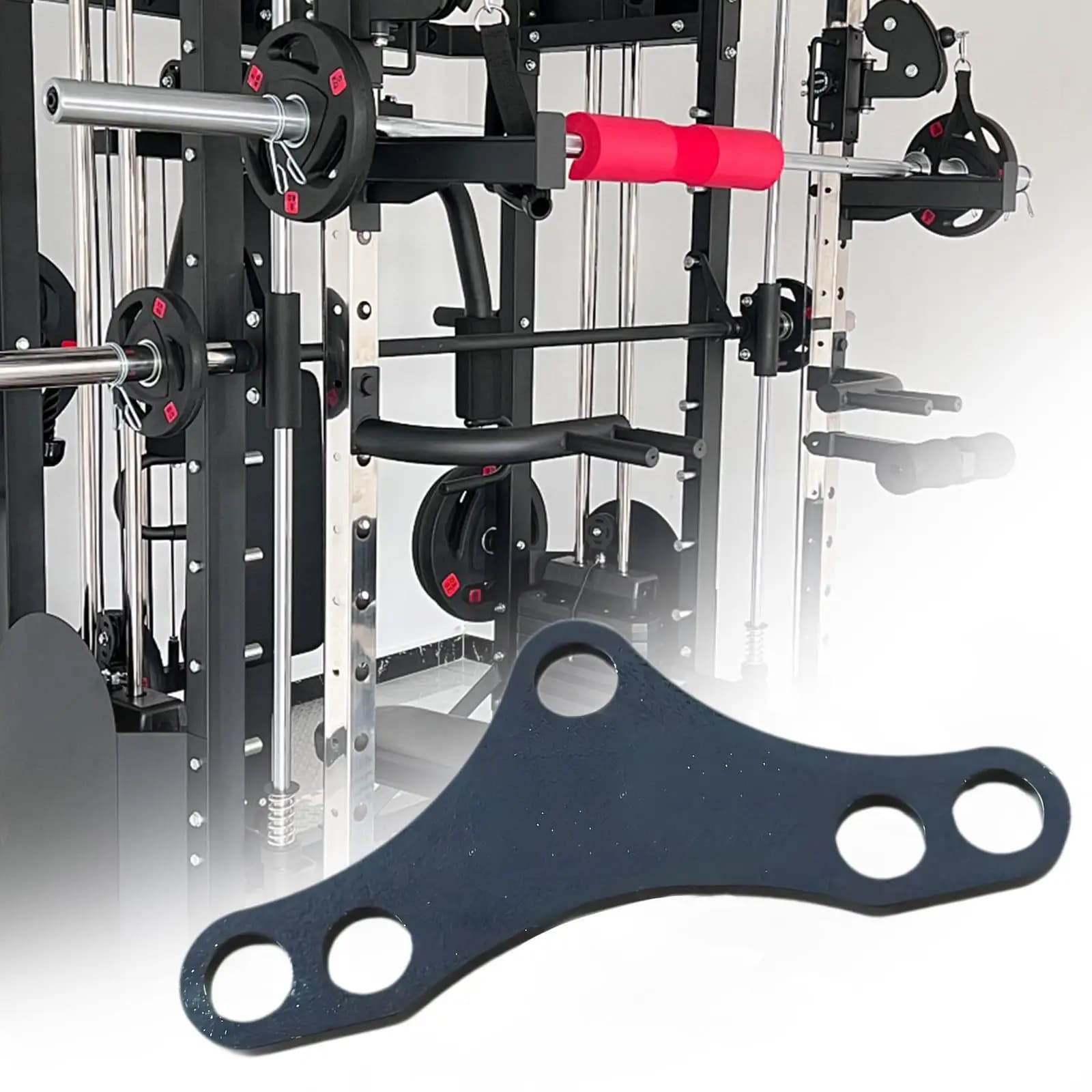 Heavy Duty Fitness Cable Machine Attachment Pull Up Bar Joint Plate Gym Pulley Accessory for Tricep and Lat Training