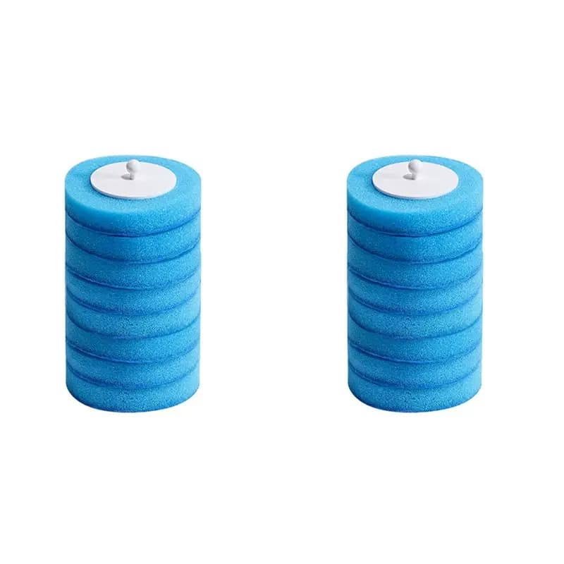 96 Pezzi Ricariche Monouso per Spazzola WC, Spugne Pulenti in Schiuma Senza Angoli Morti, Accessori Bagno Blu-A57X