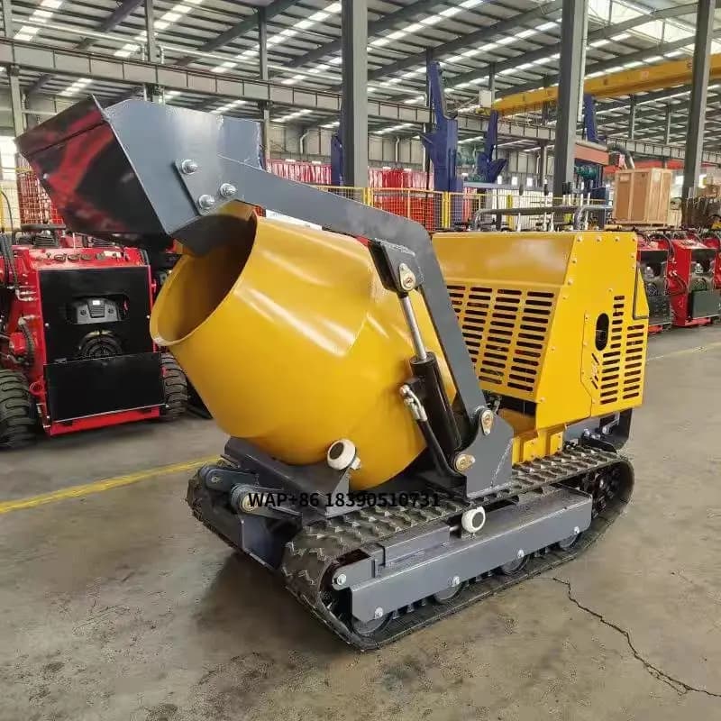 Mini Betoniera Cingolata, Mixer for Concrete, Dumper, Betoniera Autochargente