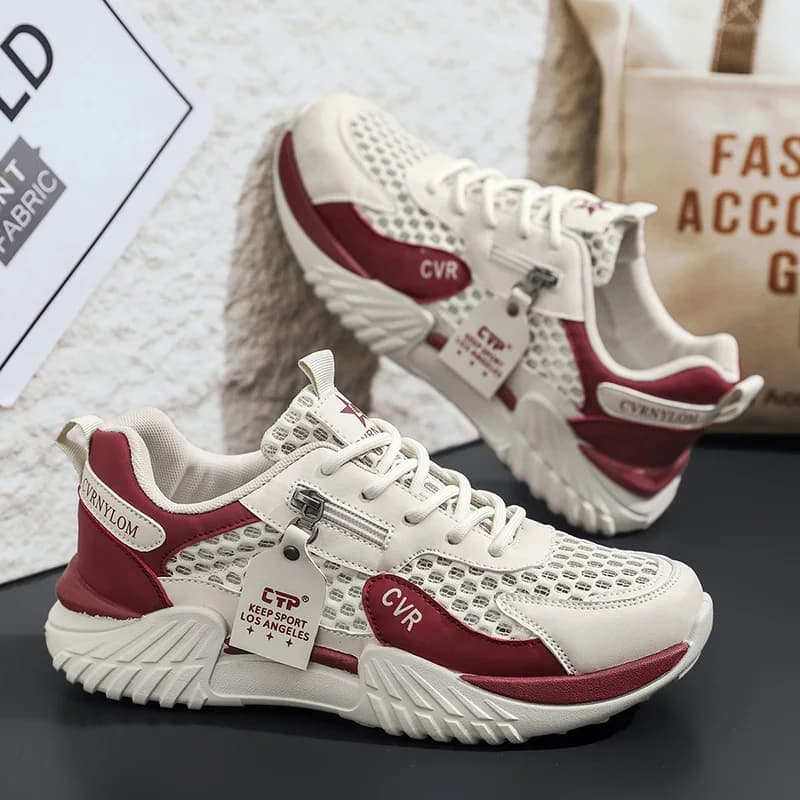 Sneakers casual traspiranti da uomo, scarpe da corsa estive in rete con suola morbida antiscivolo, scarpe sportive leggere e comode per studenti