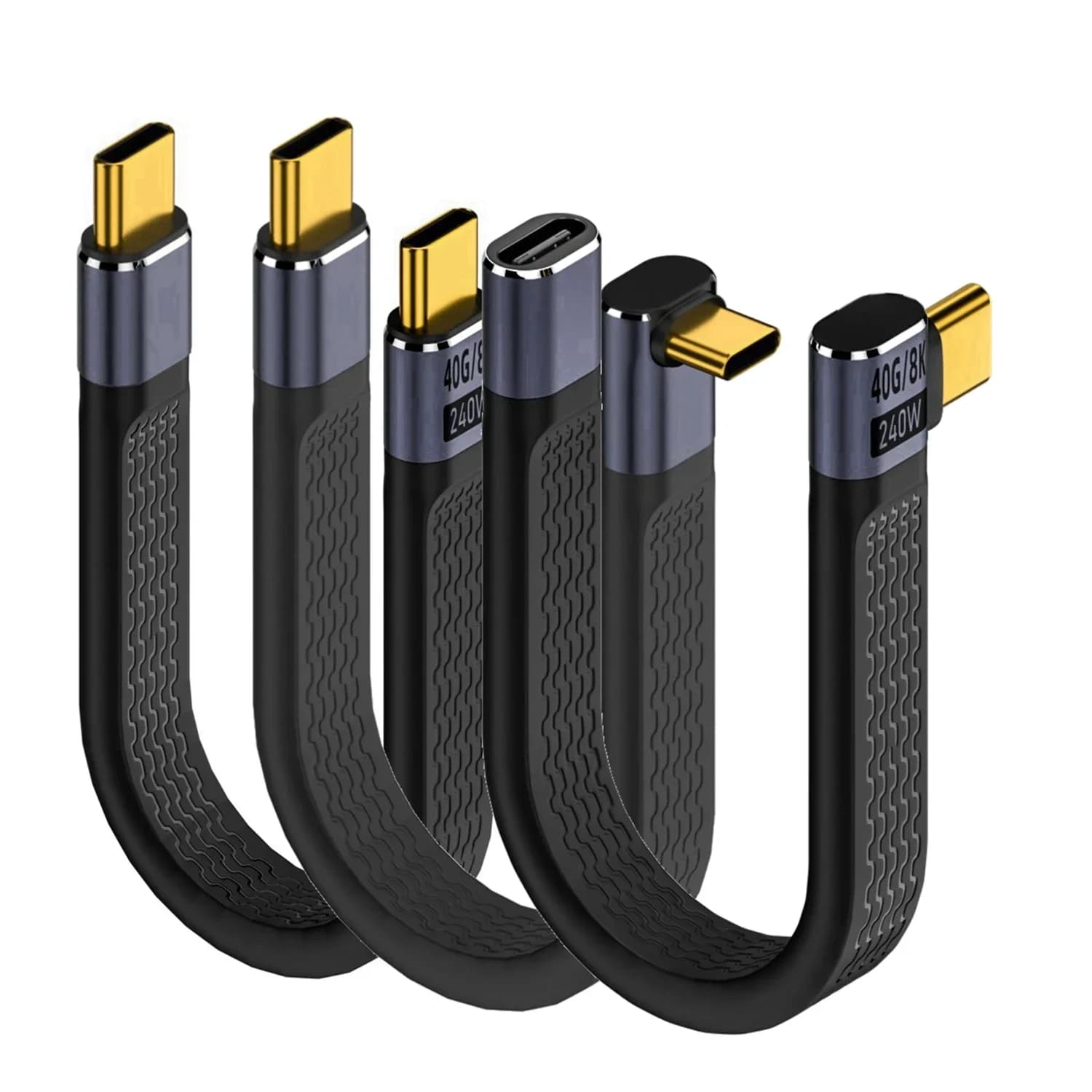 Cavo PD 240W USB 4.0 Gen3 Type-C Cavo 5A a ricarica rapida da USB C a USB-C Thunderbolt 3 8K a 60 Hz USB Type-C 40 Gbps Dati
