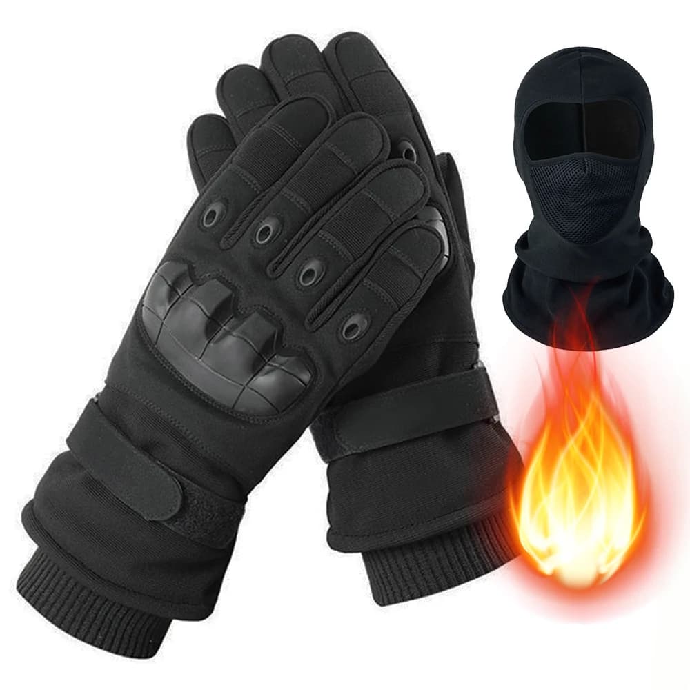 Guanti da moto caldi invernali Guanti touch screen con dita intere Guanti da moto per sport all'aria aperta Guanti da equitazione per moto Attrezzatura da moto