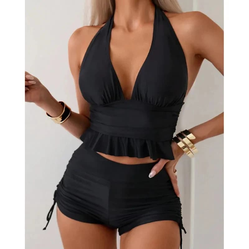 New Sexy Swimsuits Tankini Set Female Two-piece Swimwear Push Up Beach Swim Wear Bathing Suits Pool Women's Swimming Suit 2025