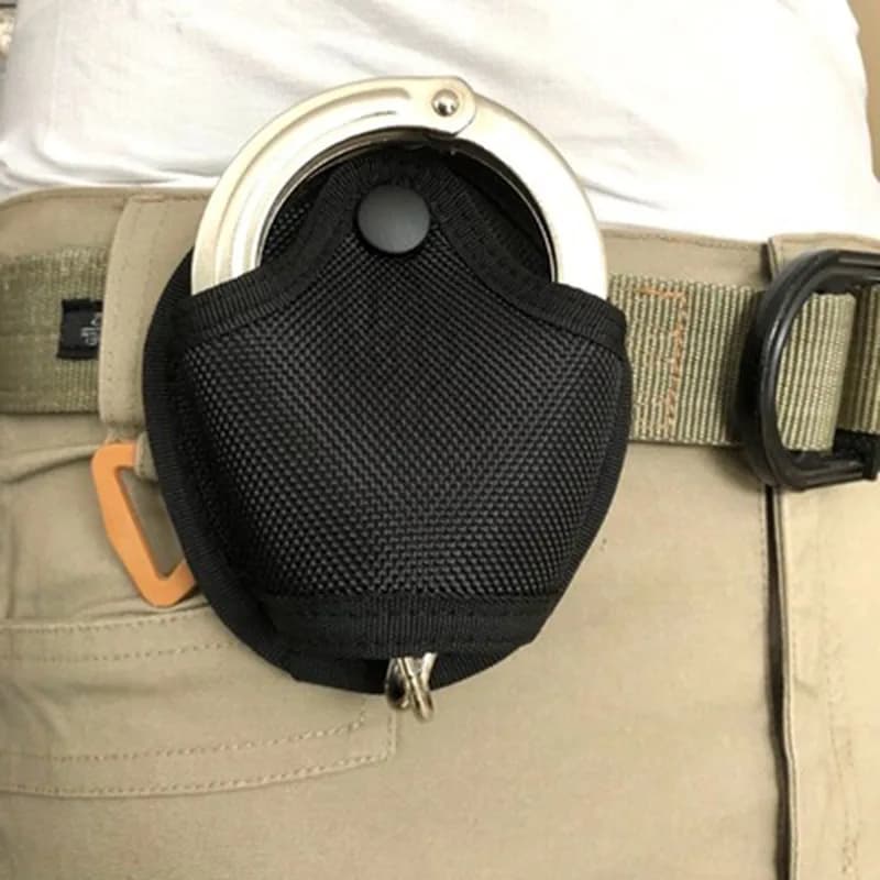 Borsa porta manette tattica Polizia multifunzionale Custodia universale per manette a trazione rapida Tasca in vita Attrezzatura tattica da caccia