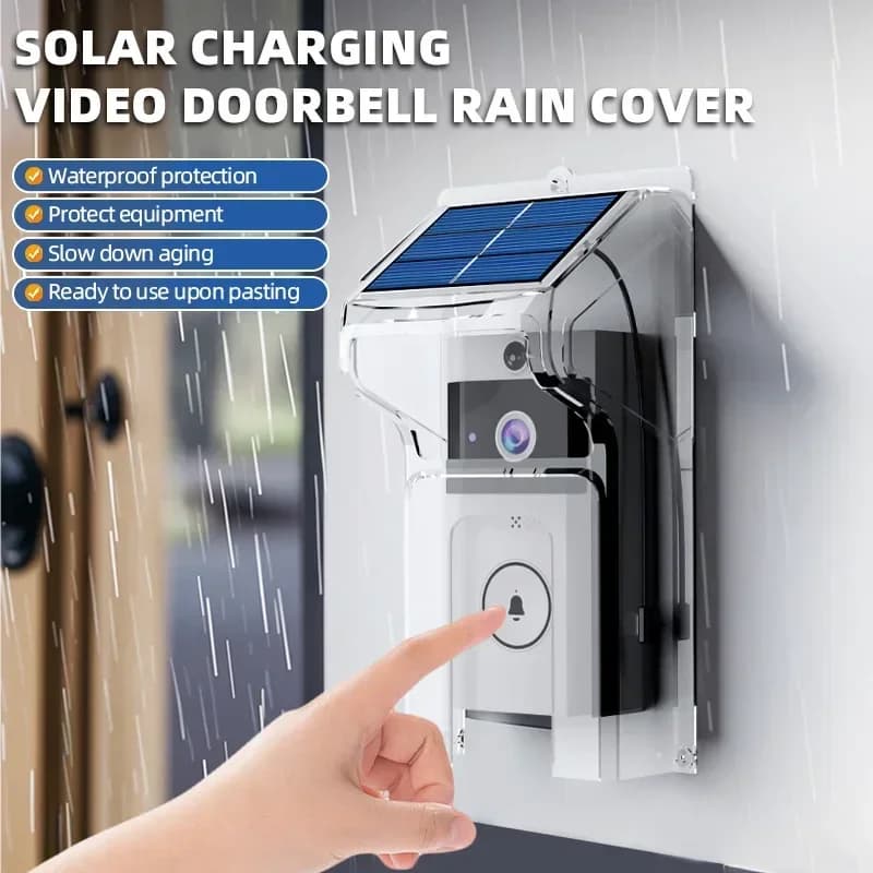 Waterproof Wireless Doorbells Solar Charge Cover Digital Door Peepholes Wifi Security Camera Intercom Video Smart Ring Door Bell
