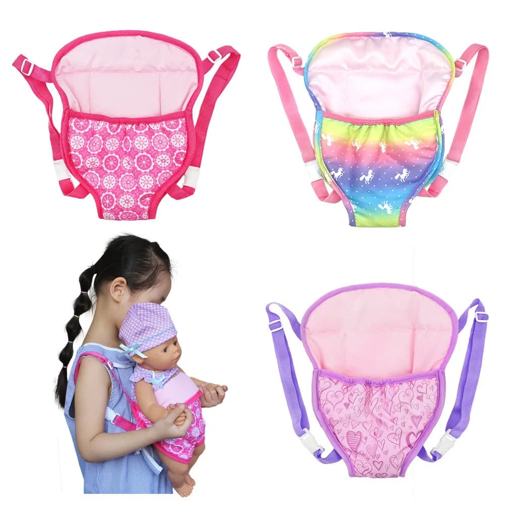 Accessori per Bambole, Zaino Portabambola per Bambole da 12-18 Pollici, Borsa Portabambola per Gioco di Ruolo, Regalo per Bambine