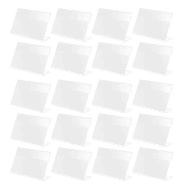 20 pezzi porta cartellino del prezzo pratico robusto supporto per etichette prezzo espositore per cartellino del prezzo per Area Reception supermercati negozio al dettaglio