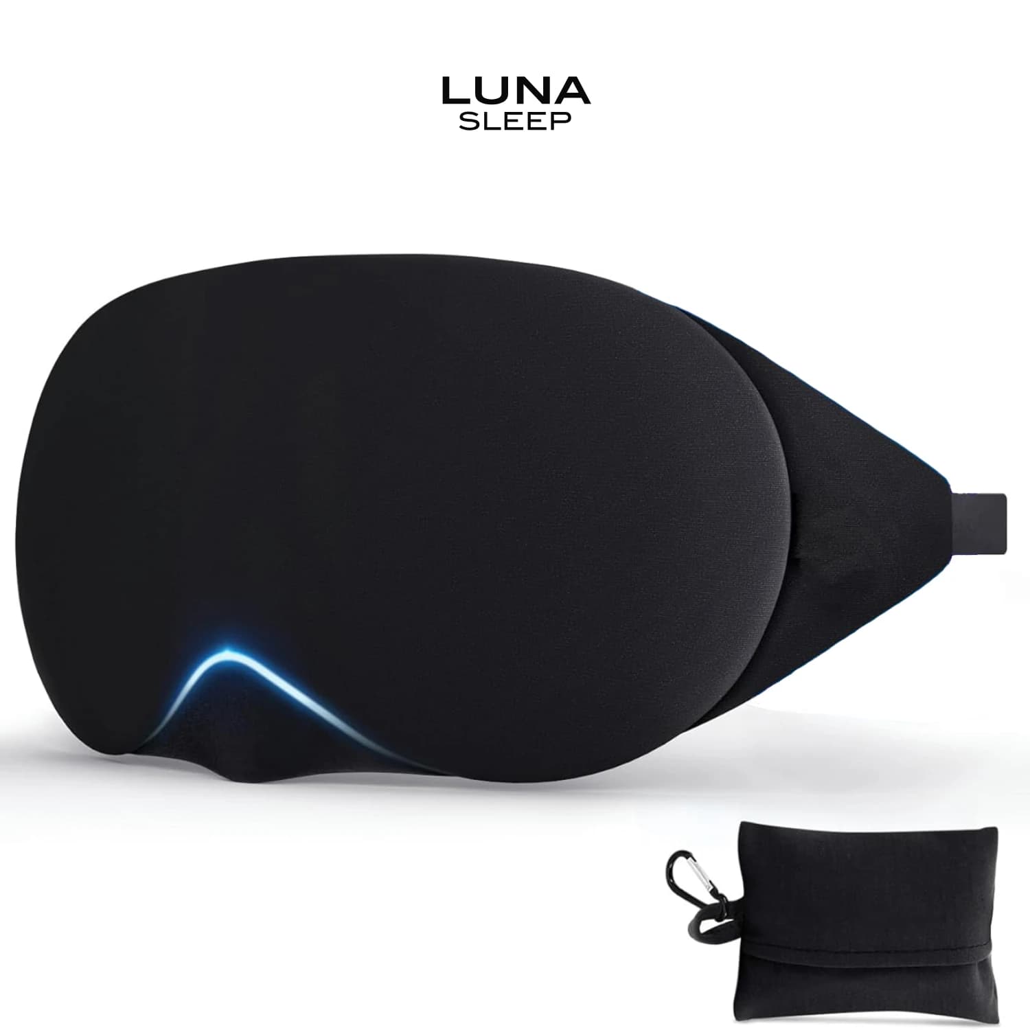 LUNA SLEEP Cotton Sleep Eye Mask, Light Blocking with Adjustable Nose Bridge Soft Night Eye Mask for Men Women, Shift Work, Naps