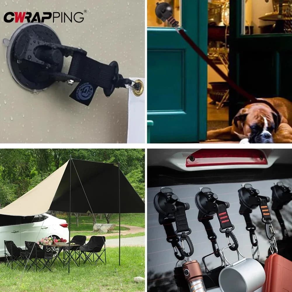 Ventosa per tenda pesante sottovuoto da arrampicata portatile per auto da viaggio per accessori camper Ganci di fissaggio per vestiti e appendiabiti Wihnwagen