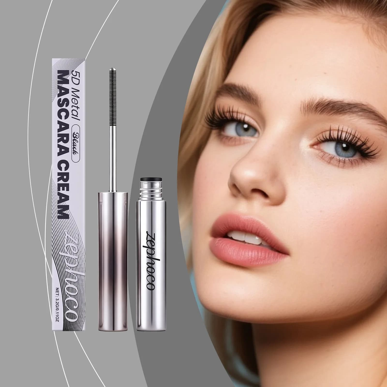 Mascara Nero - Leggero, Liscio, Resistente alle sbavature, Fissa e Abbellisce Naturalmente le Ciglia, Asciugatura Rapida, Trucco Occhi