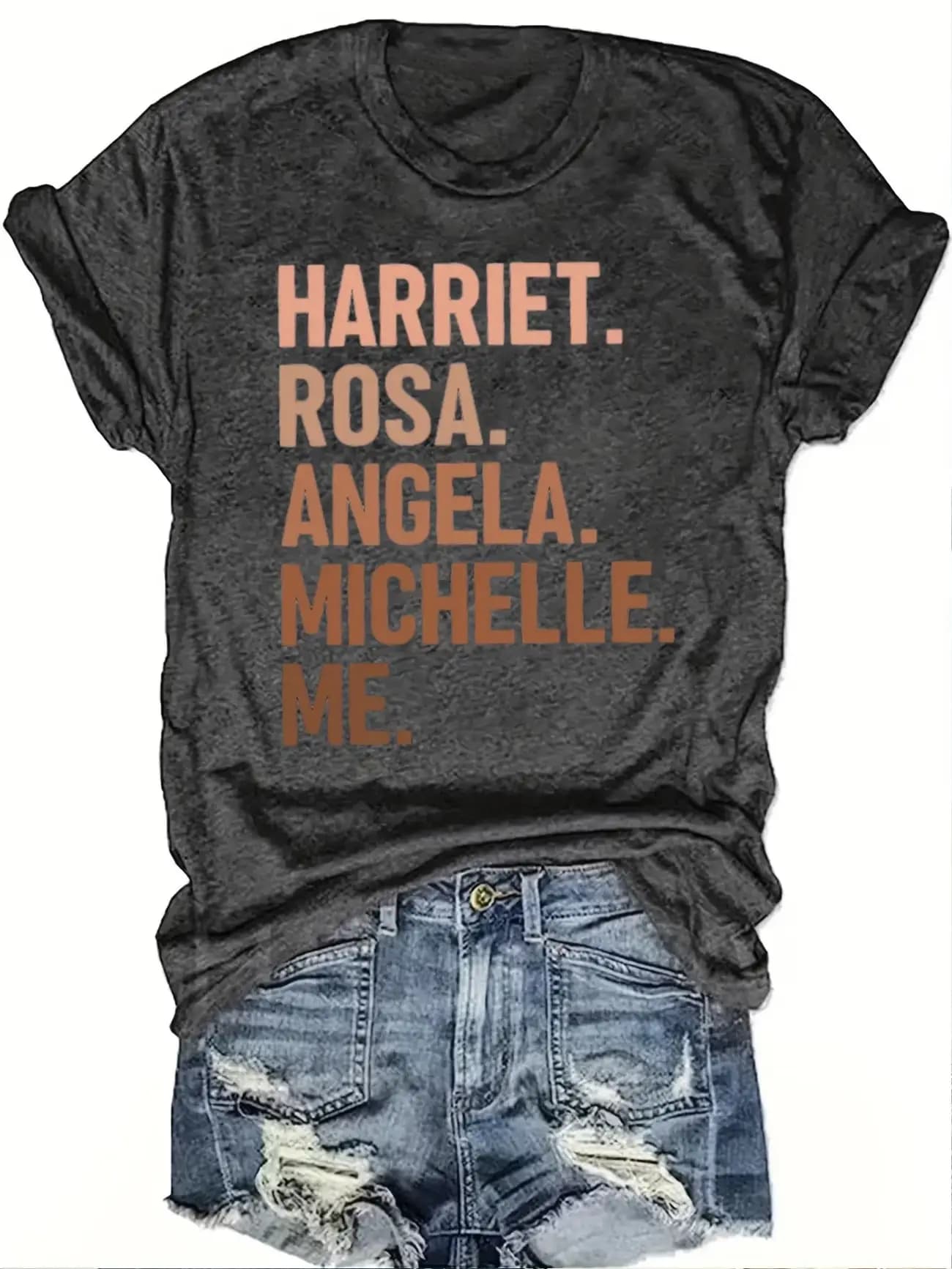 Plus size women's short sleeve T-shirt Harriet Rosa Angela Michele Me Spring and Summer Must-Haves summer outfits women's