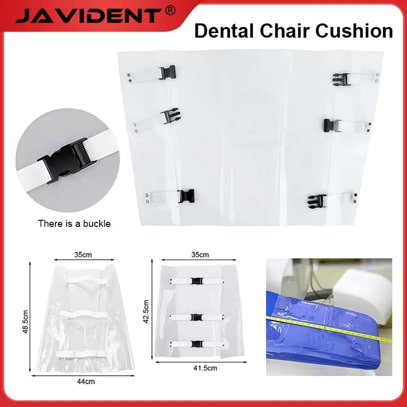 Dental Chair Seat Cushion Dustproof Waterproof Plastic Cover Transparent Dental Pad Chair Cover/Elastic Bands Clinic Supply