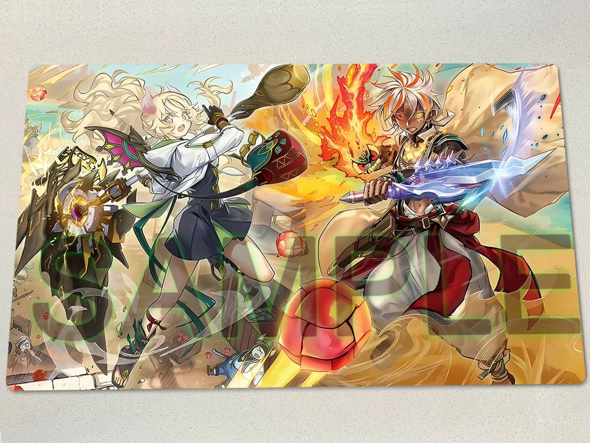 YuGiOh Fallen of Albaz Playmat Incredible Ecclesia, The Virtuous TCG CCG Mat Trading Card Game Duel Mat Rubber Mouse Pad & Bag