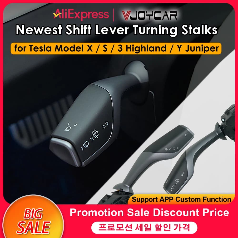 Per Tesla Model SX Steli di direzione Leva del cambio per modello 3 Kit di presa per cambio fisico Highland Maniglia indicatore di parcheggio girevole