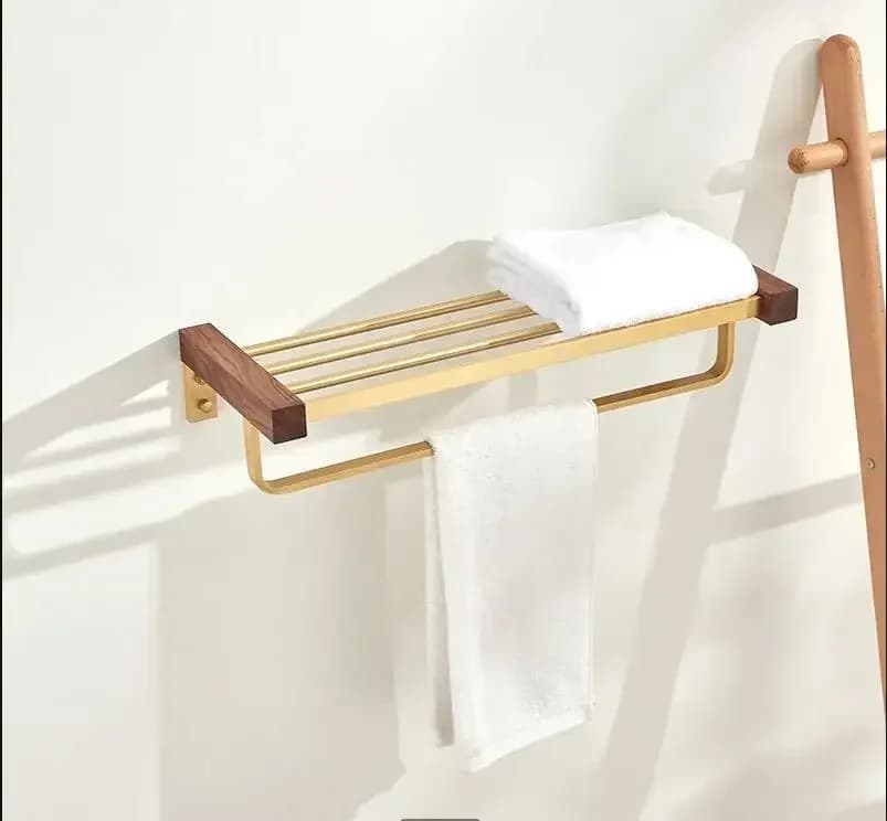 Portasciugamani da bagno in legno massello Portasciugamani da parete Portasciugamani da parete Portasciugamani da parete Mensola da bagno di casa