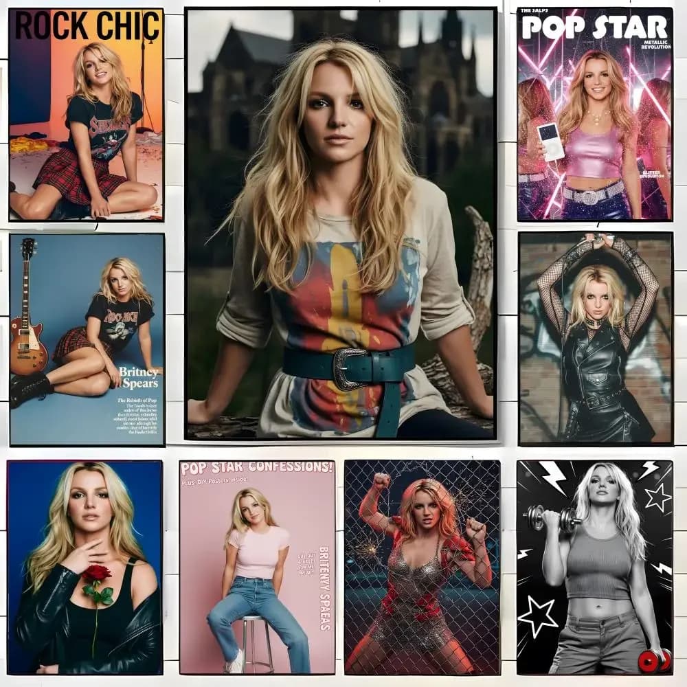 Pop B-Britney Jean Spears Poster Wall art print art suitable for living room bedroom bar parlor home decor gift