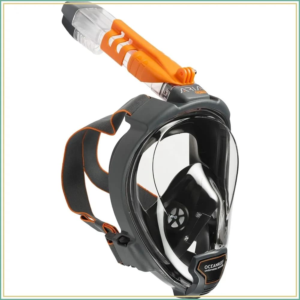 Full Face Snorkeling Mask with Quick Release Buckle, 180° Panoramic View, 4 Sizes Available