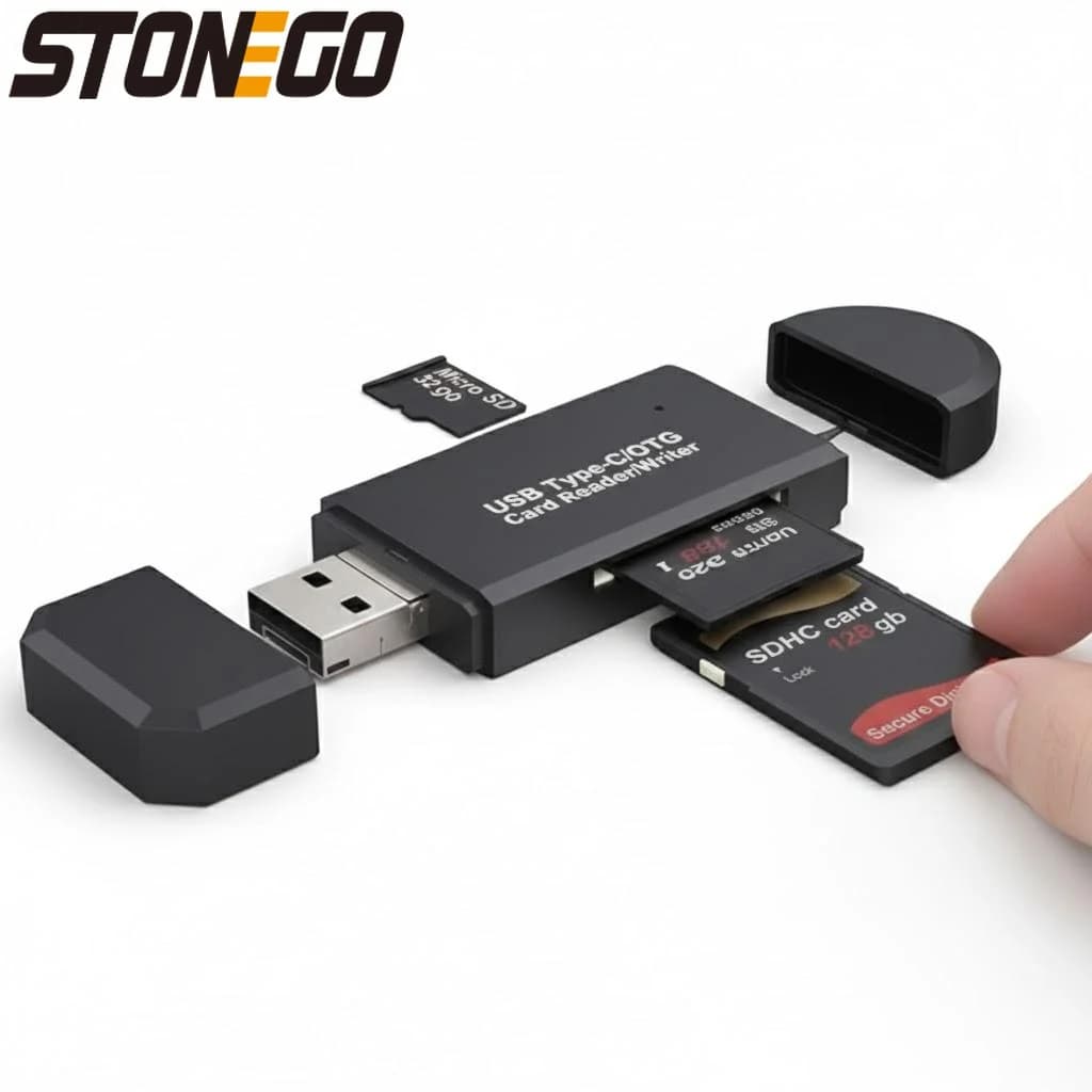 Lettore di Schede Micro SD USB 3.0, Adattatore Tipo C Micro USB 2.0 per PC, Laptop e Smartphone