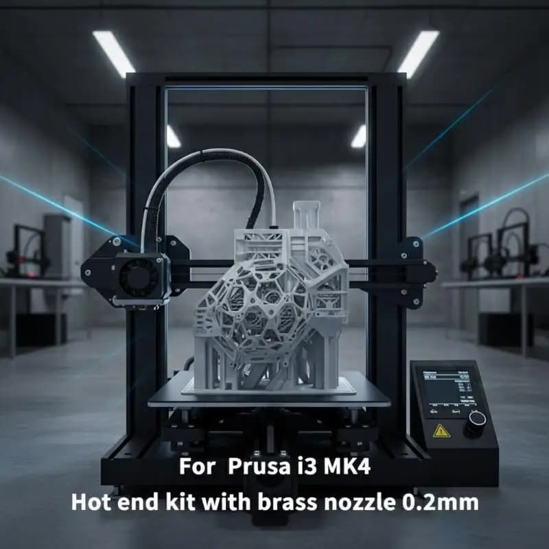 Kit Estrusore Hot End MK4 con Ugello in Acciaio Temprato Stabile per Fusione Rapida, Aggiornamento per Stampante 3D Prusa I3