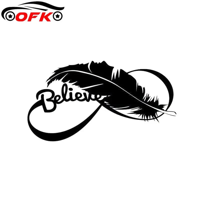 Adesivo per auto creativo bellissimo uccello piuma arte grafica decalcomanie in vinile modello moto corpo PVC 20cm X 10cm