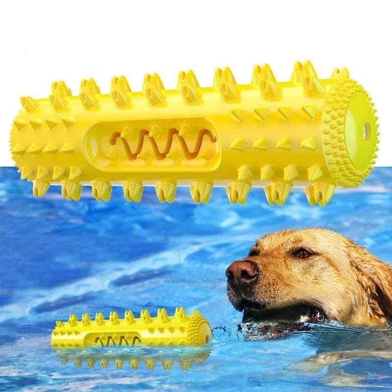 Squeaky Chew Stick Dog Toy Dental Cleaning Brush Treat Leaking Feature Serrated Pet Products for Dogs