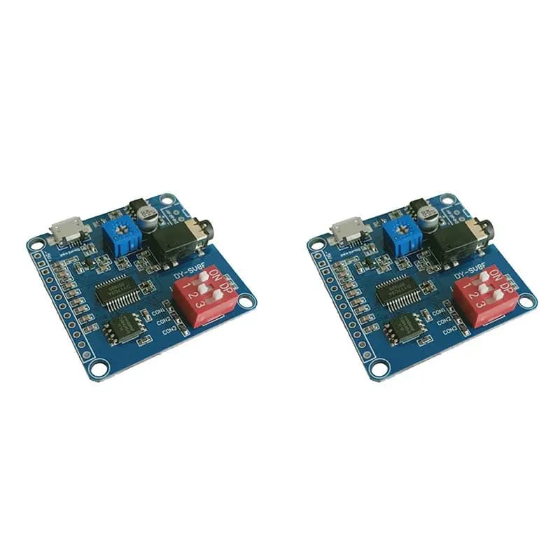 2X DY-SV8F Modulo di riproduzione vocale Lettore MP3 UART I/O Trigger Amplificatore Classe D 5W 8M Memoria Flash SD/TF per Arduino-Y41A