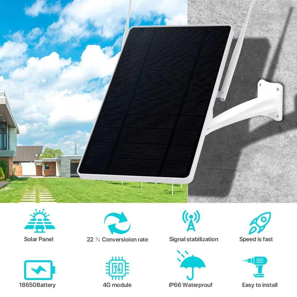 Router solare 6W 4G Ripetitore WiFi Alimentato ad energia solare All in One Portata WiFi 50M IP66 Impermeabile Batterie totali 12000mAh