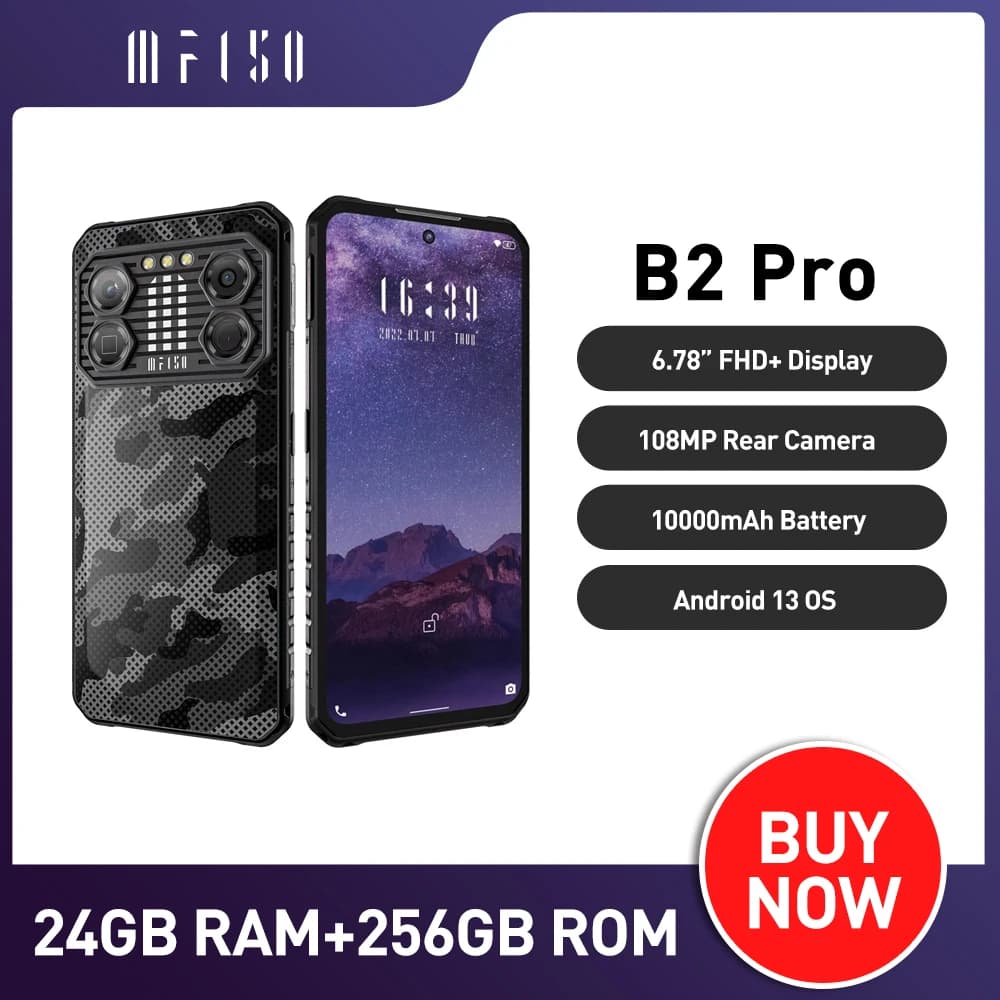 IIIF150 B2 Pro Smartphone Robusto, Schermo 6.8 Pollici FHD+, 12GB+256GB, Fotocamera 108MP, Batteria 10000mAh, Ricarica Rapida 30W, Android 13, NFC