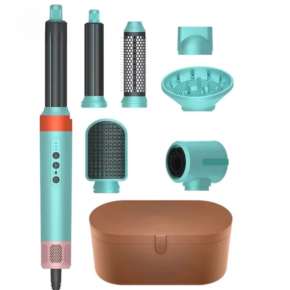High Speed 110000PRM One Step Hair Blow Dryer Hot Air Brush Auto Wrap Styler 7 in 1 Air Styler Hair Styling Tools Negative Ionic